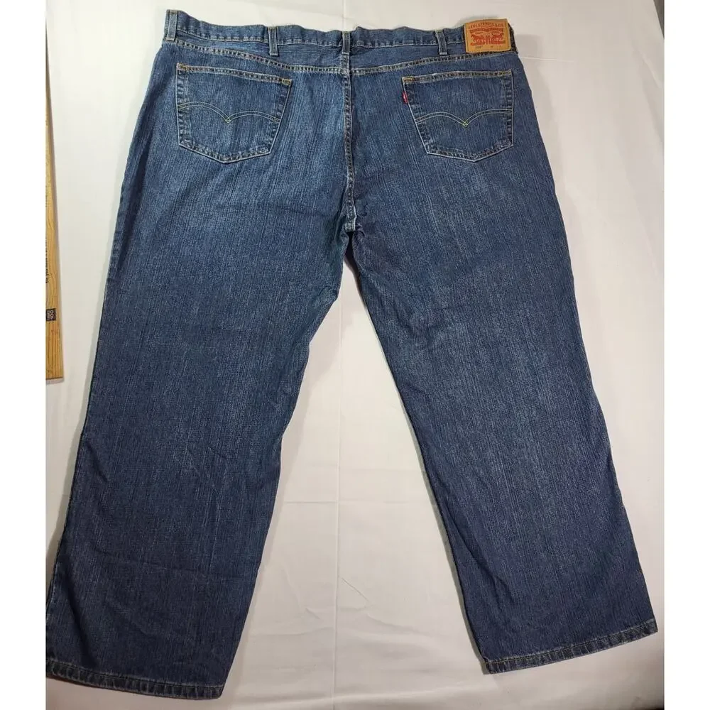 Levi's 559 Relaxed Straight Jeans Mens W52 L30 Blue Denim Big Tall 52x30